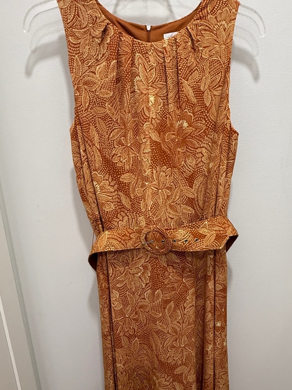 Cute London Times Sleeveless Belted Midi Dress, Size 16, NWOT